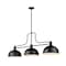 Z-Lite Melange Billiard, 3-Light, 13 In.W x 51.25 In.L x 21.5 In.H, Matte Black/Matte Black 725-3MB-D13MB - alternate 1